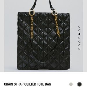 Zara Chain Strap quilted tote